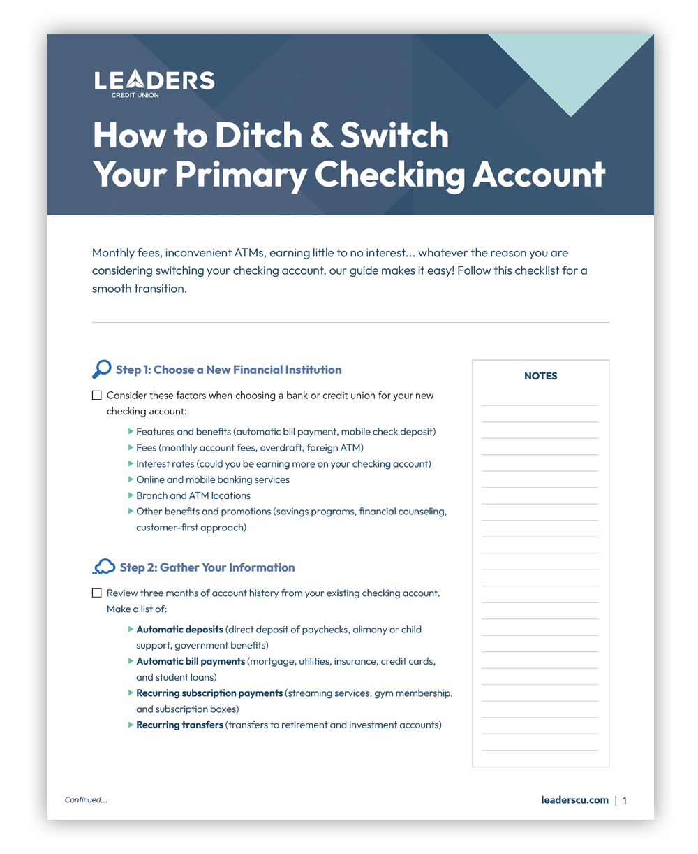 How To Switch Checking Guide